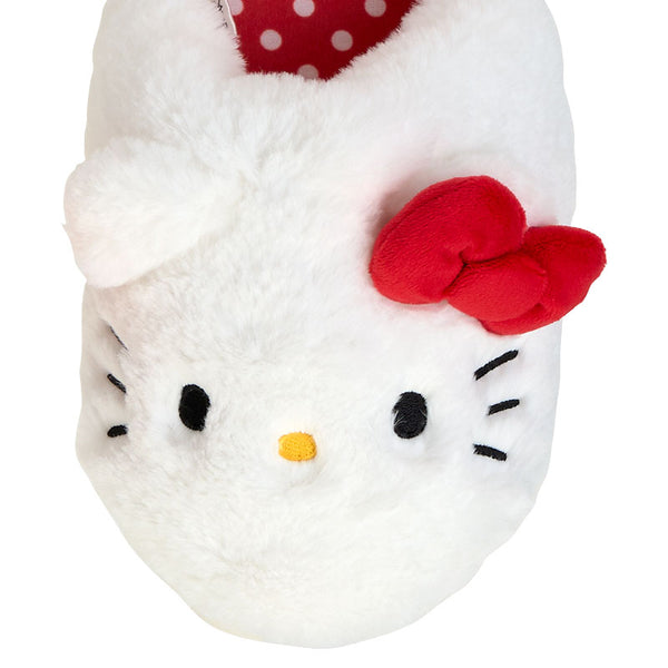 Sanrio Hello Kitty Face Plush Slippers – Adult Size