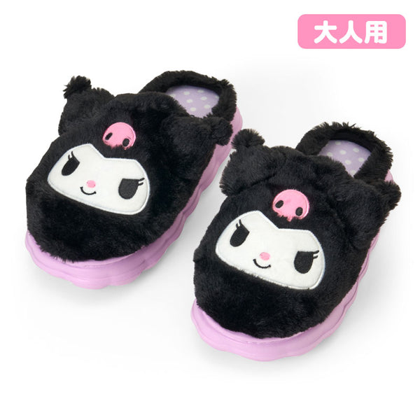 Kuromi Plush Face Indoor Slippers for Adults