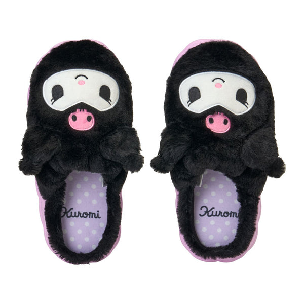 Kuromi Plush Face Indoor Slippers for Adults
