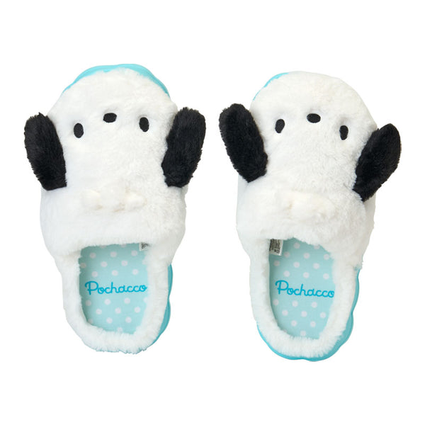 Pochacco Plush Face Indoor Slippers for Adults