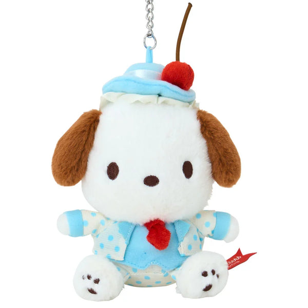 Sanrio Pochacco Sweet Cake Collection Mascot Holder Plush Keychain Bag Charm