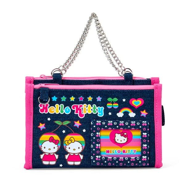 Sanrio Hello Kitty Denim Pouch with Chain Handle