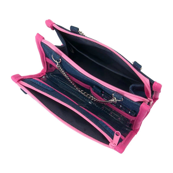 Sanrio Hello Kitty Denim Pouch with Chain Handle