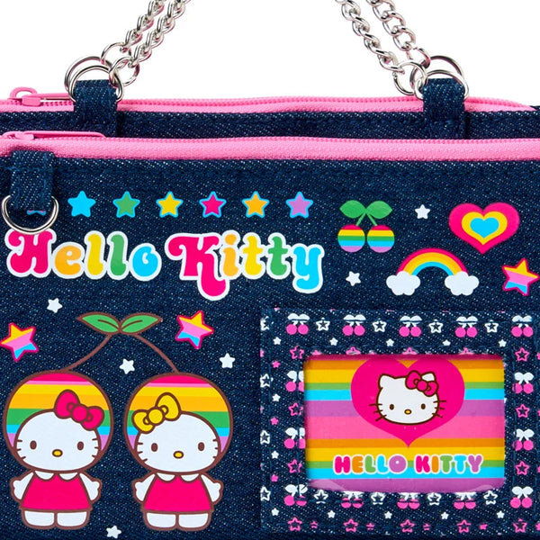 Sanrio Hello Kitty Denim Pouch with Chain Handle