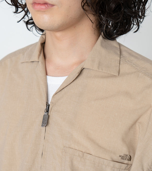 The North Face Purple Label Polyester Linen Field H/S Zip Shirt