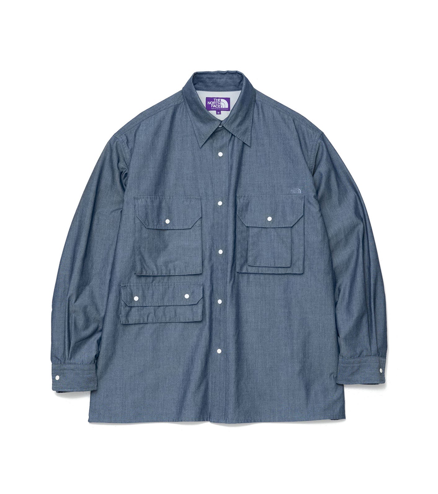 north face purple label denim work shirt-