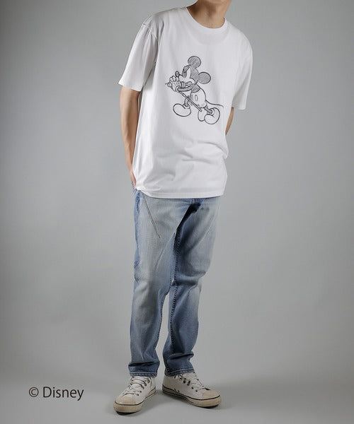 넘버 나인 미키 마우스/드로잉 Nn 티셔츠