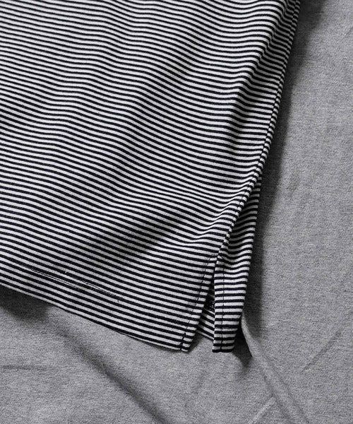 Number Nine Narrow Striped Print Logo Over T-Shirt