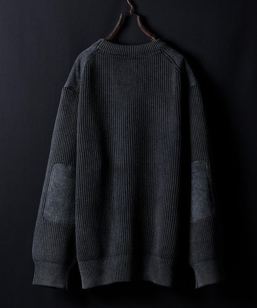 Number Nine Vintage Dye Bleach Military Rib Knit Pullover