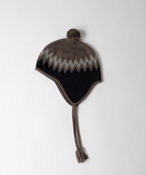 Number Nine Zigzag Jacquard Beanie