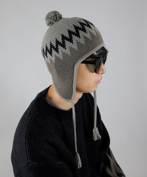 Number Nine Zigzag Jacquard Beanie – HARUYAMA