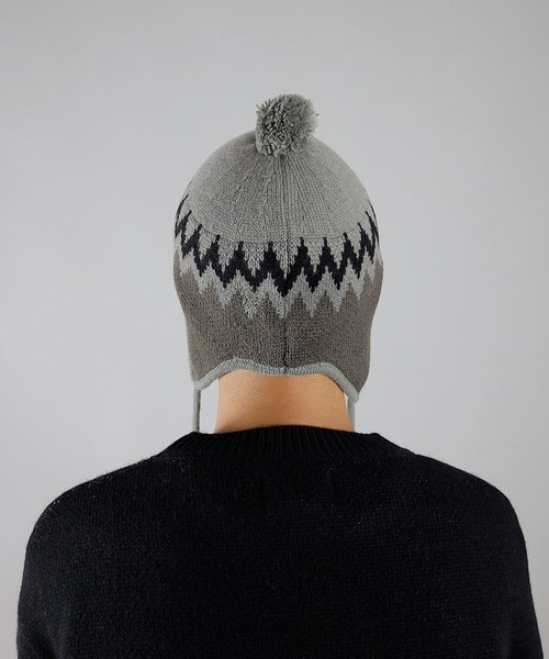 Number Nine Zigzag Jacquard Beanie