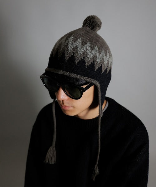 Number Nine Zigzag Jacquard Beanie – HARUYAMA