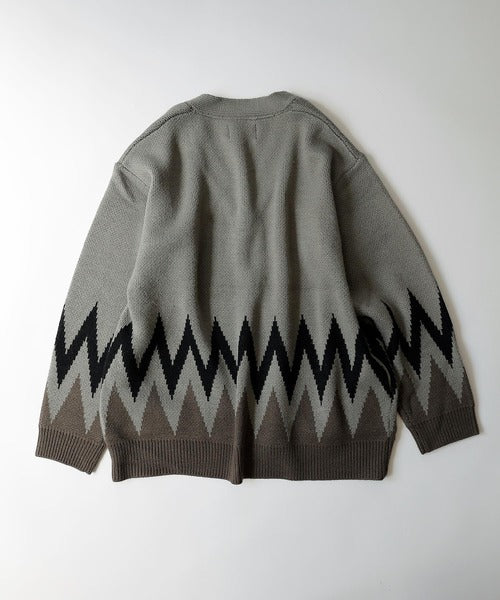 Number Nine Zigzag Jacquard Cardigan