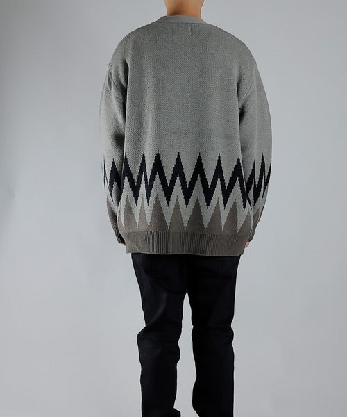 Number Nine Zigzag Jacquard Cardigan