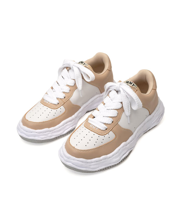 Maison MIHARA YASUHIRO WAYNE OG Sole Leather Low-top Sneaker BEIGE/WHITE