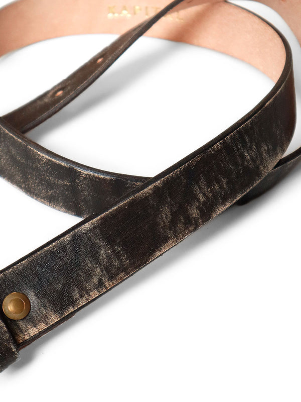 Kapital Oil Leather Studs Disco Backle Belt