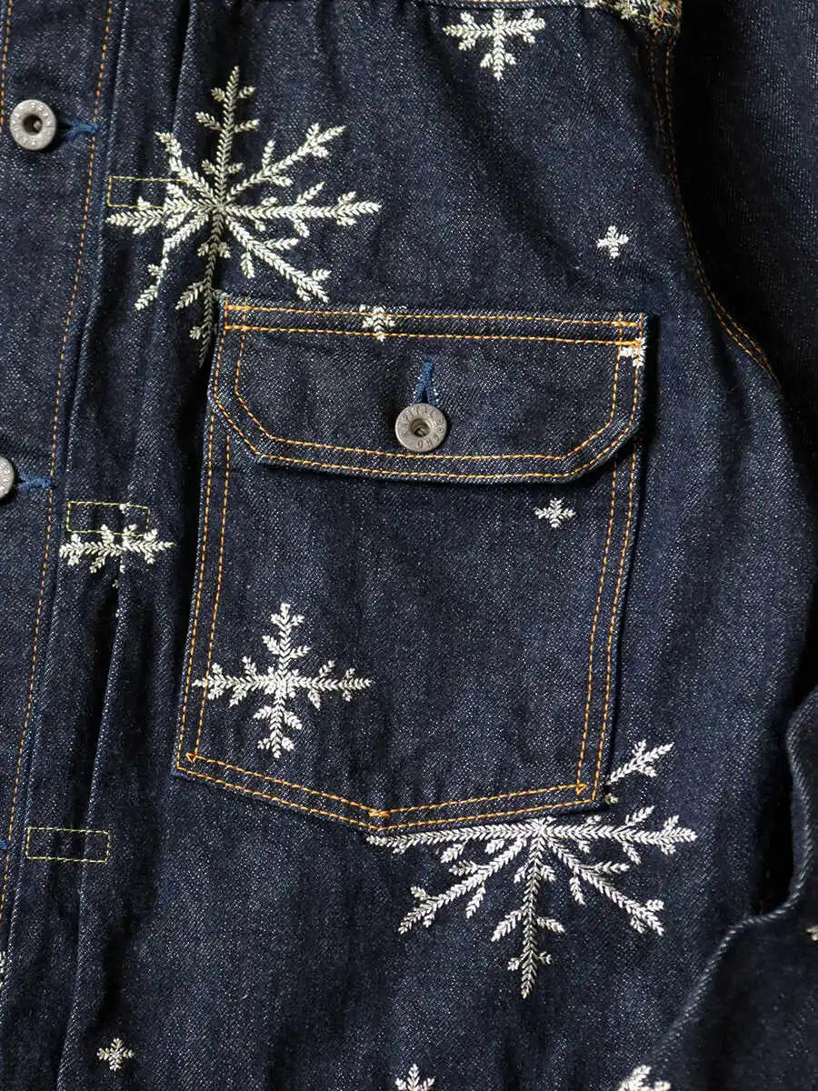 Kapital 14oz denim snow pattern embroidery 1ST JKT Jacket – HARUYAMA