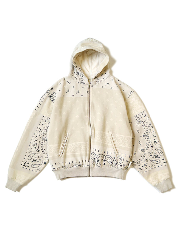 Kapital Fleece-lined Bivouac Hooded Blouson with Bandana Pattern Jacket