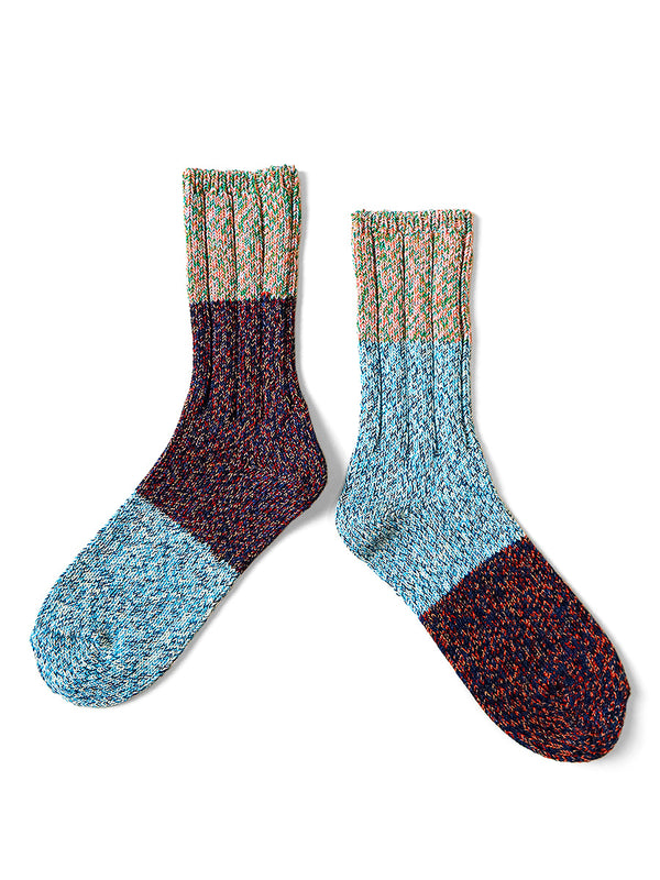 Kapital 56 asymmetric Van Gogh heather socks