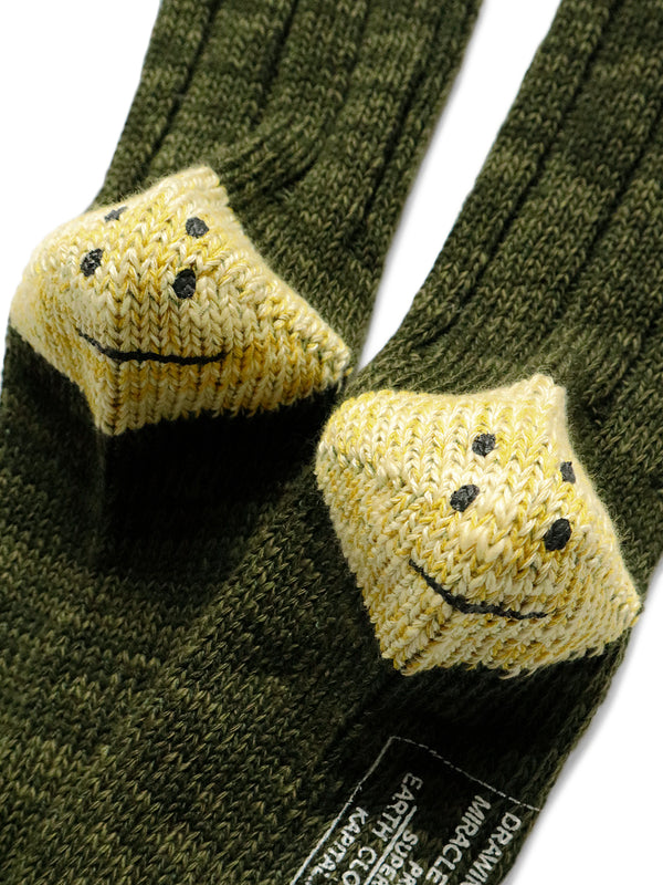 Kapital 56  MA-1 RAINBOWY HAPPY HEEL Socks