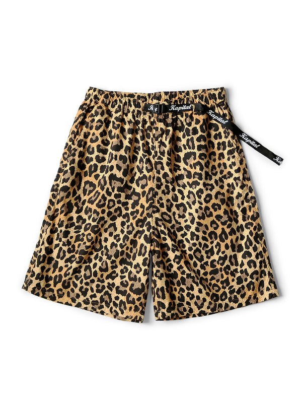 Kapital Combed Burberry Leopard Print Easy Shorts pants (Time Sale)