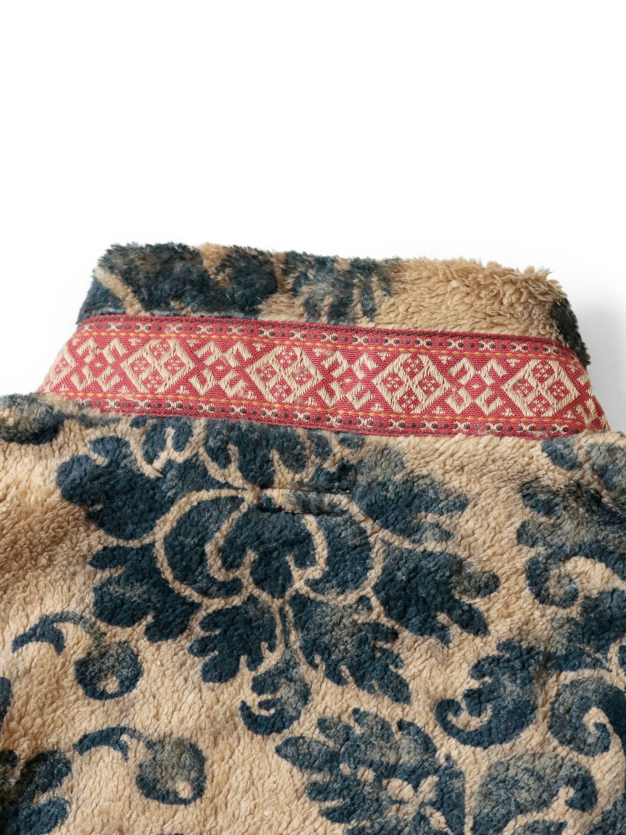 Kapital Damask pattern fleece ZIP blouson sweater HARUYAMA