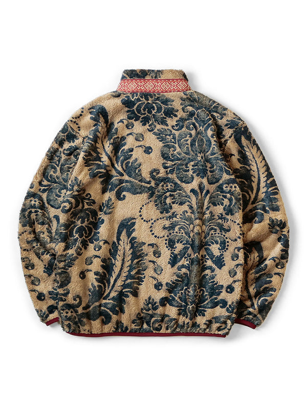 Kapital Damask pattern fleece ZIP blouson sweater