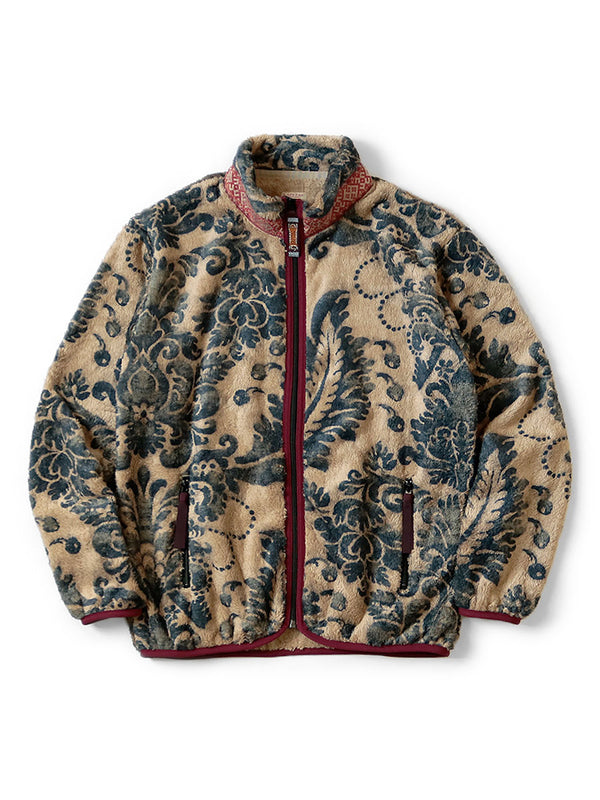 Kapital Damask pattern fleece ZIP blouson sweater