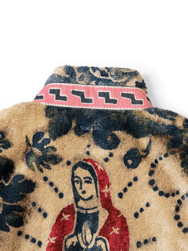 Kapital Damask Pattern Fleece ZIP Blouson Mary Sweater maria