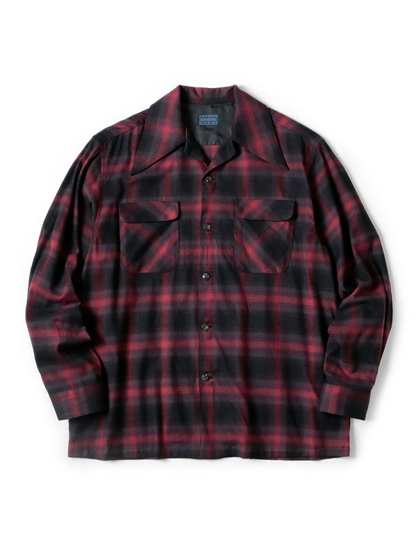 Kapital Cotton Rayon Shadow Check Langley Collar Board Shirt (long sleeve)