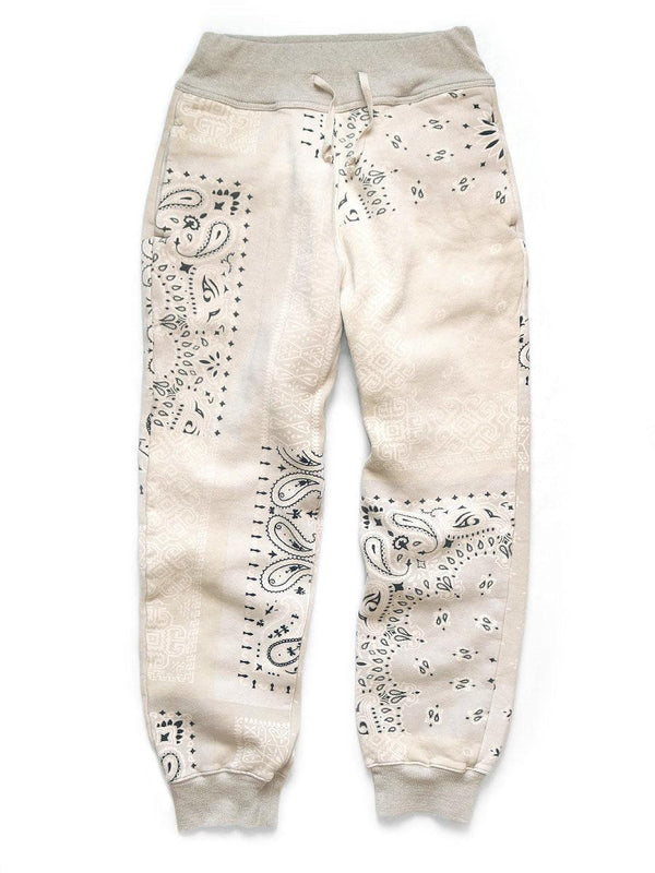 kapital Fleece bandana pattern sweatshirt rib pants