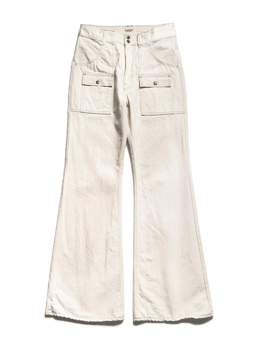 Kapital 14oz white denim bush flared pants K2203LP023 – HARUYAMA