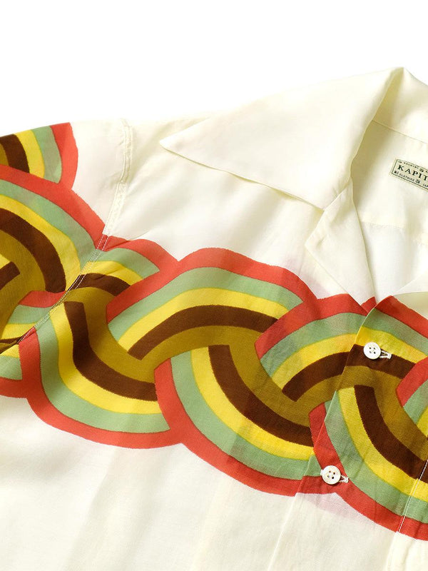캐피탈 실크 레이온 레인보우 PT 랭글 컬러 알로하 셔츠(반팔) K2204SS073 
