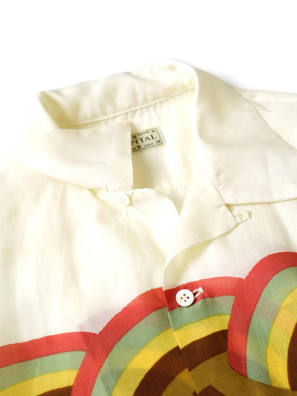 Kapital Silk rayon rainbow pt wind pen aloha shirt (short sleeves)