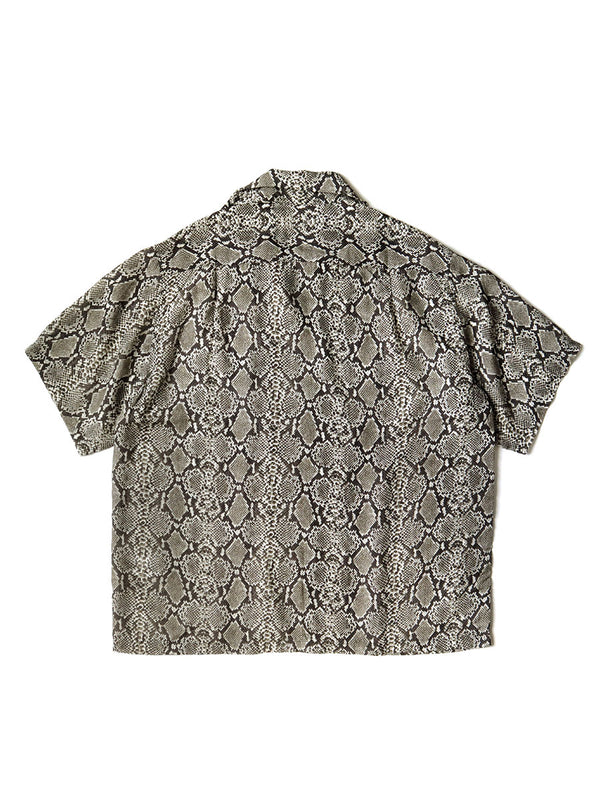Kapital Silk Rayon Snake Pattern Rangle Collar Aloha Shirt (short sleeve)