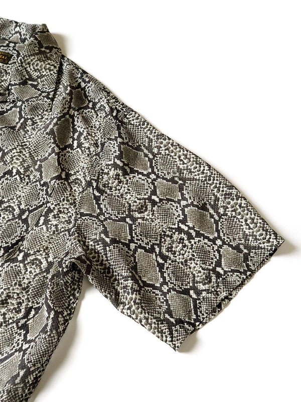 Kapital Silk rayon snake pattern wind pen aloha shirt (SHORT SLEEVES) K2204SS093