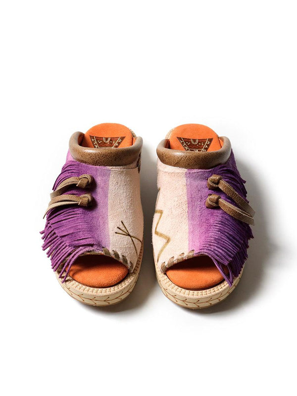 Kapital Deer Leather 2TONE Pueblo Rain Clog Sandals shoes 