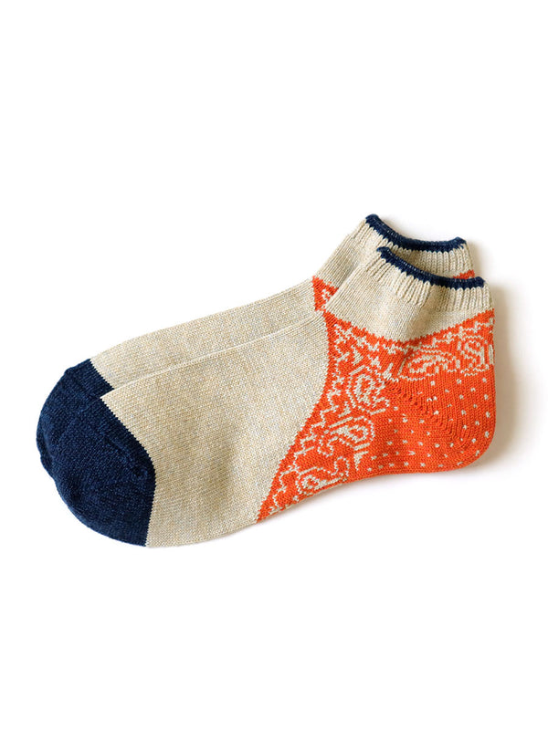 Kapital 96 Heel Paisley Bandana Ankle Socks