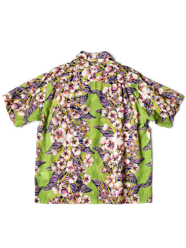 Kapital Silk rayon cotton flower pattern rangle color aloha shirt (short sleeves) K2205SS111