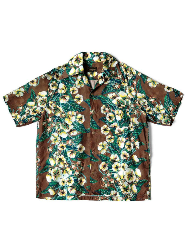 Kapital Silk rayon cotton flower pattern rangle color aloha shirt (short sleeves) K2205SS111
