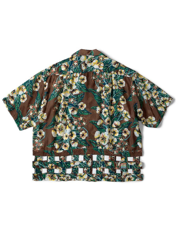 Kapital Silk rayon cotton flower pattern wind pen aloha shirt (short sleeves) K2205SS112