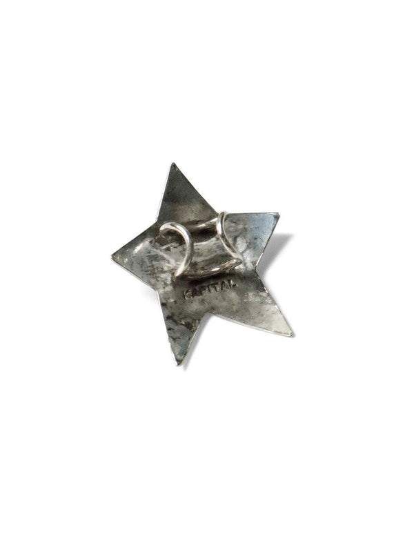 Kapital Brass silver rough star ear cuff K2205XG535