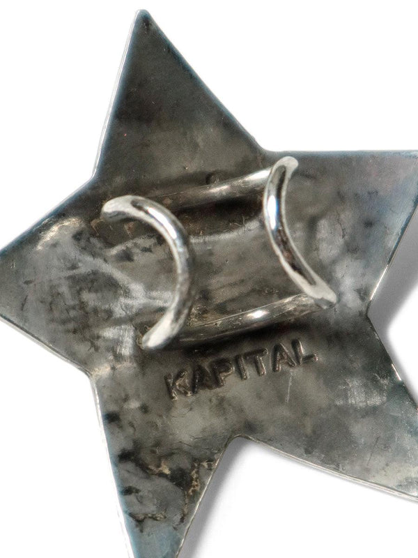 Kapital Brass silver rough star ear cuff K2205XG535