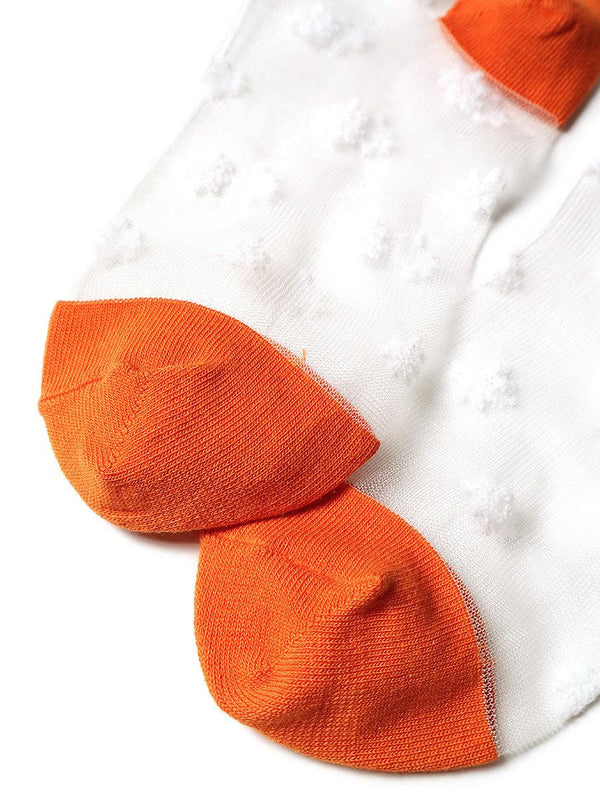 Kapital small pattern tie dye see-through socks K2205XG540