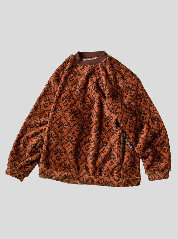 Kapital Yosemite 아라베스크 무늬 프리스 BIG 크루 스웨터 