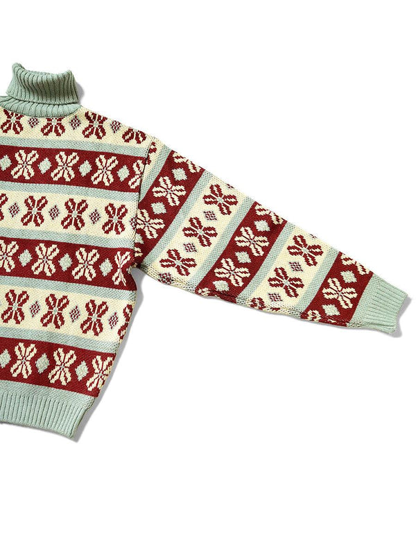 Kapital 5G ECO Knit Kona Bean Stripe High Neck Sweater