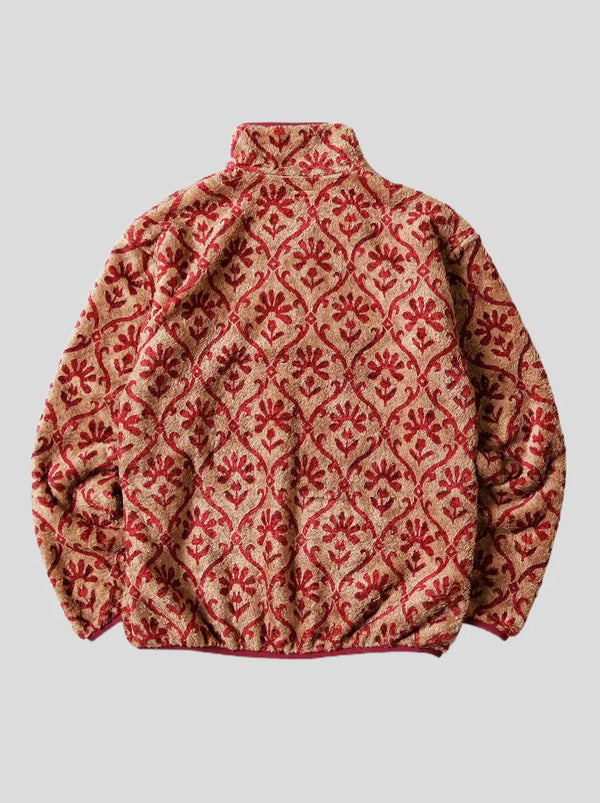 Kapital Yosemite 아라베스크 패턴 플리스 스냅 T 스웨터 