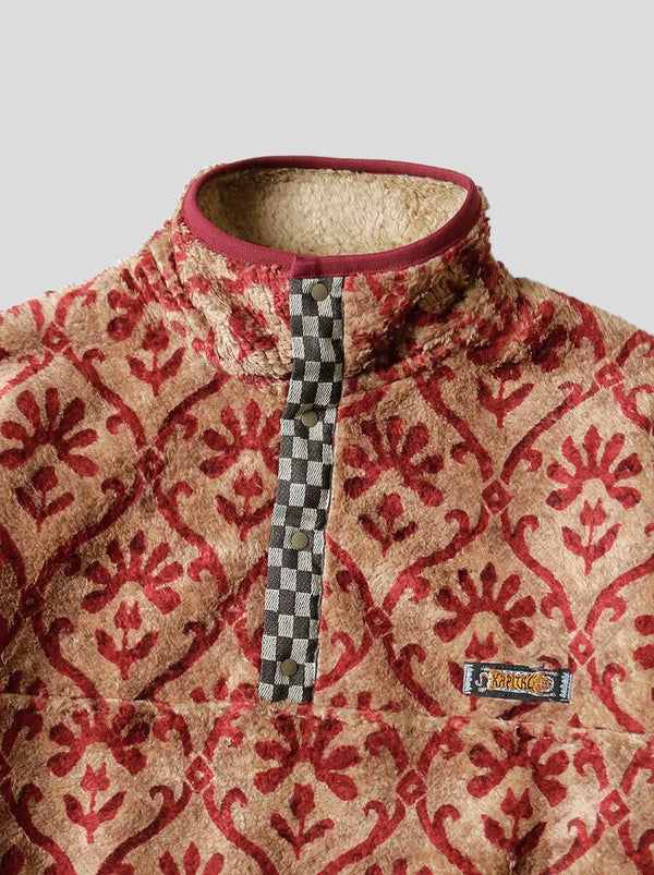 Kapital Yosemite 아라베스크 패턴 플리스 스냅 T 스웨터 