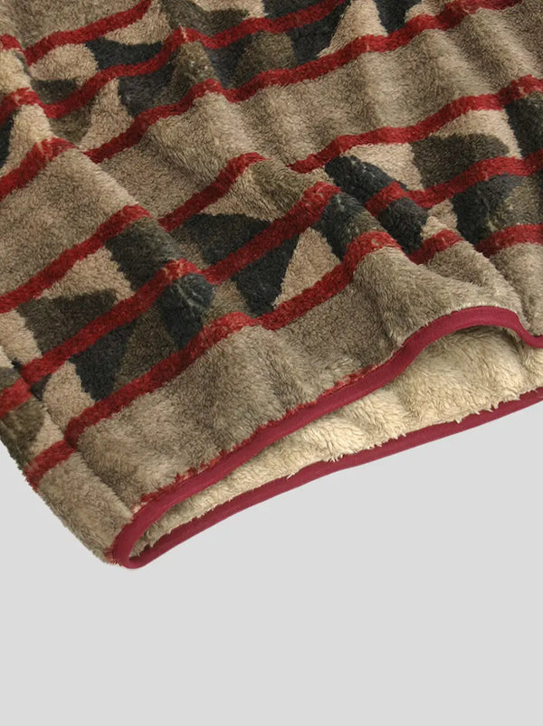 Kapital Pueblo Stripe Fleece Snap T Sweater (Time Sale)